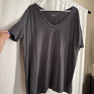 Aerie Charcoal V-Neck Tee